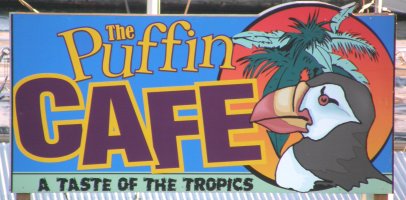 Puffin Cafe sign